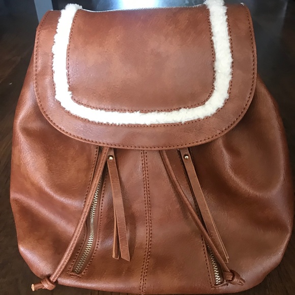 Under One Sky Chestnut Brown Textured Faux Leather Backpack NWT Under One Sky | Bags | New Brown Backpack | Poshmark main image 4